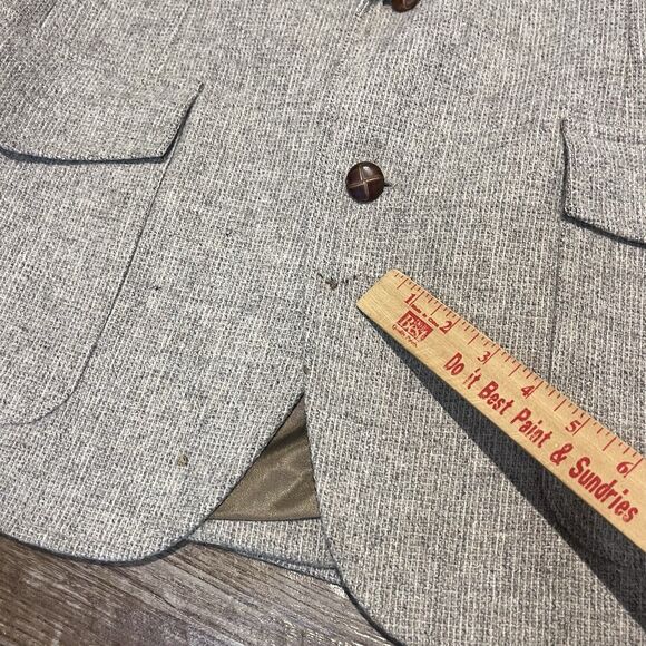VINTAGE Pendelton Mens Blazer Tan 40 Virgin Wool Western Sports Coat Jacket USA - Picture 6 of 16